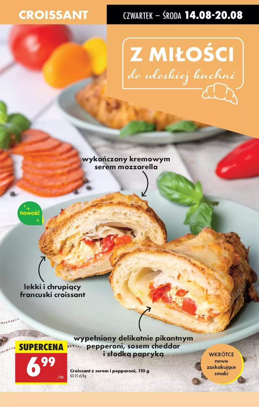 Gazetka promocyjna Biedronka - Od Czwartku - ważna 14.08 do 20.08.2025 - strona 53 - produkty: Cheddar, Croissant, Por, Ser, Sos