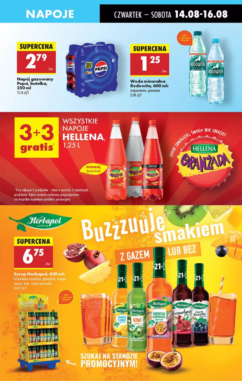 Gazetka promocyjna Biedronka - Od Czwartku - ważna 14.08 do 20.08.2025 - strona 57 - produkty: Napój, Napój gazowany, Napoje, Pepsi, Woda, Woda mineralna