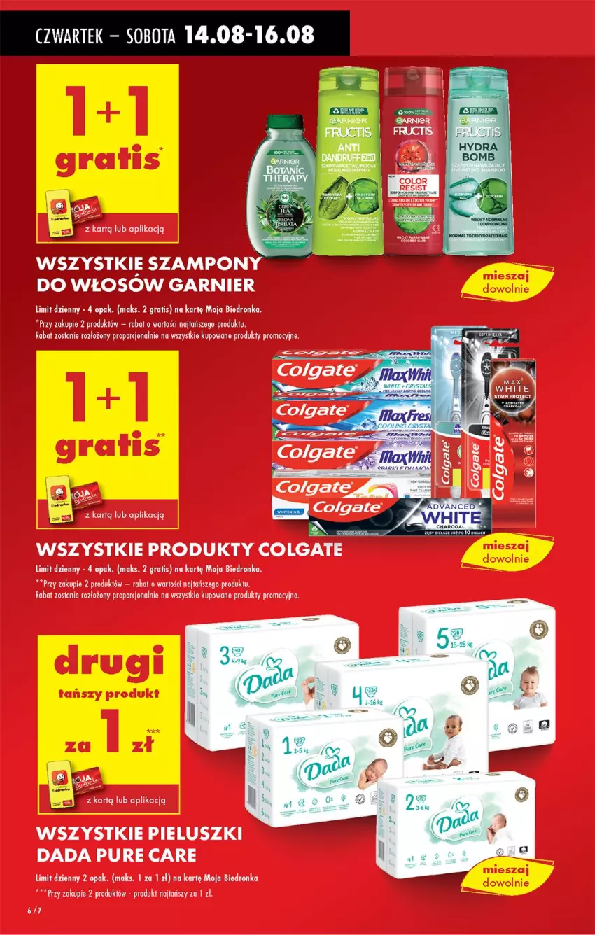 Gazetka promocyjna Biedronka - Od Czwartku - ważna 14.08 do 20.08.2025 - strona 6 - produkty: Colgate, Dada, Fa, Gra, LG, Por, Pur