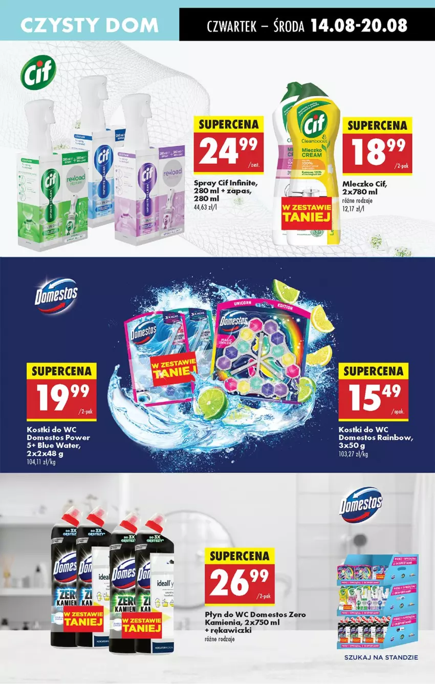 Gazetka promocyjna Biedronka - Od Czwartku - ważna 14.08 do 20.08.2025 - strona 65 - produkty: Cif, Domestos, Miecz, Mleczko, Płyn do wc