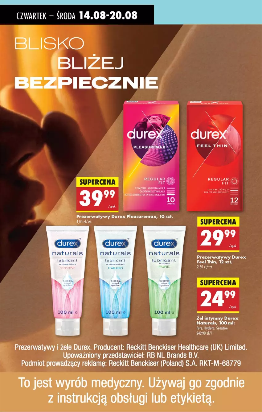 Gazetka promocyjna Biedronka - Od Czwartku - ważna 14.08 do 20.08.2025 - strona 68 - produkty: Durex, Piec, Prezerwatyw, Pur, Ser