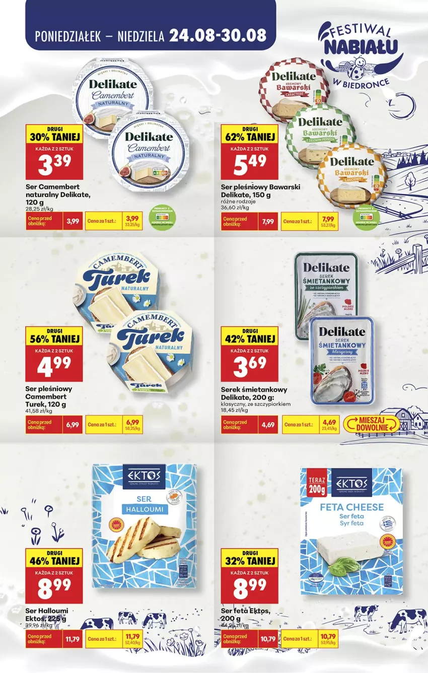 Gazetka promocyjna Biedronka - Gazetka - ważna 25.08 do 01.09.2026 - strona 4 - produkty: Camembert, Feta, Ser, Ser pleśniowy, Serek