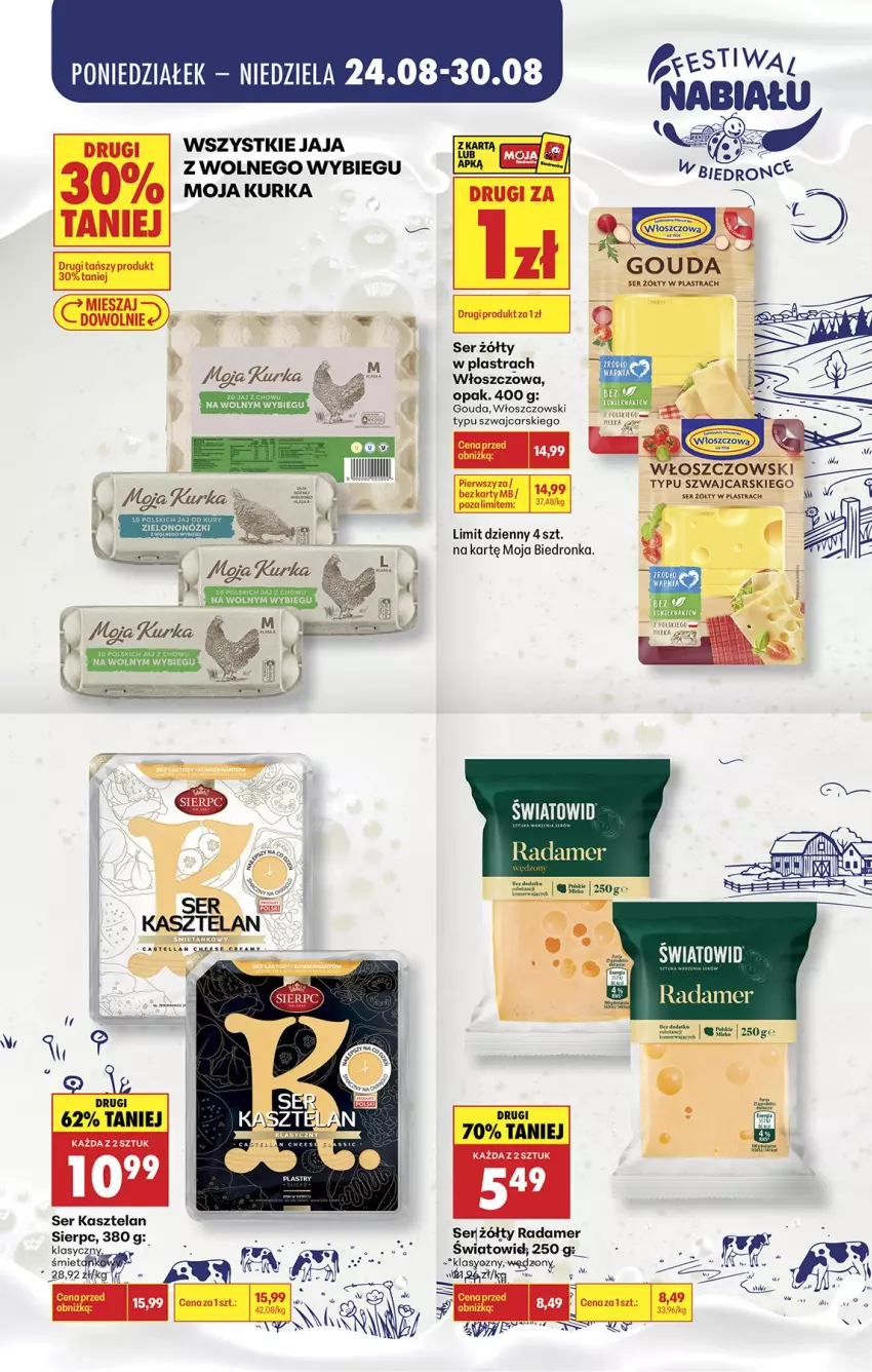 Gazetka promocyjna Biedronka - Gazetka - ważna 25.08 do 01.09.2026 - strona 5 - produkty: Cars, Fa, Gouda, Gra, Jaja, Jaja z wolnego wybiegu, Kasztelan, LG, Radamer, Ser, Ser Kasztelan, Włoszczowski