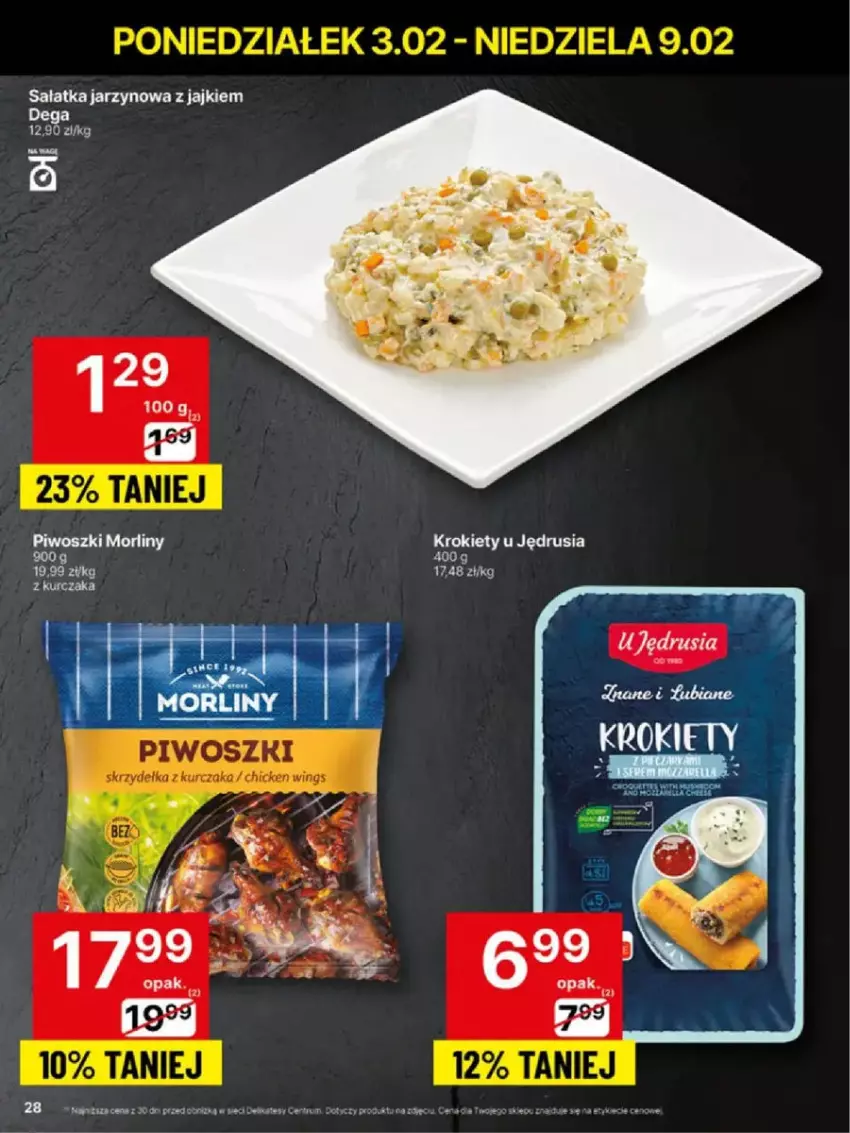 Gazetka promocyjna Delikatesy Centrum - ważna 03.02 do 09.02.2025 - strona 21 - produkty: Dega, Fa, Krokiety, Kurczak, Sałat, Sałatka