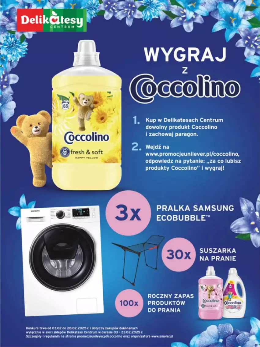 Gazetka promocyjna Delikatesy Centrum - ważna 03.02 do 09.02.2025 - strona 29 - produkty: Coccolino, Koc, Pralka, Rum, Samsung, Suszarka