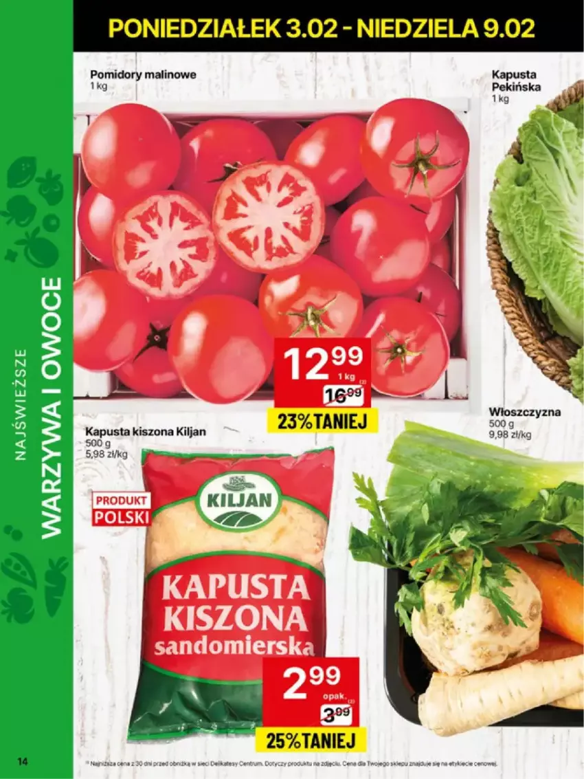 Gazetka promocyjna Delikatesy Centrum - ważna 03.02 do 09.02.2025 - strona 6 - produkty: AEG, Gra, Owoce, Pomidory, Warzywa, Warzywa i owoce