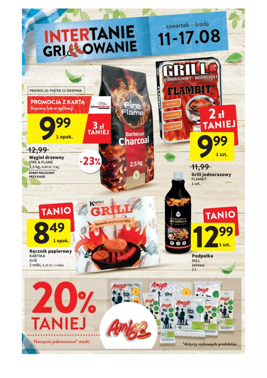 Gazetka promocyjna Intermarche - Gazetka Intermarche - ważna 11.08 do 17.08.2022 - strona 10 - produkty: Grill, Papier, Ręcznik, Rolki, Węgiel drzewny