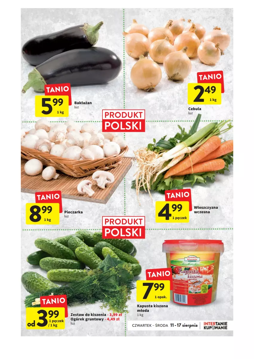 Gazetka promocyjna Intermarche - Gazetka Intermarche - ważna 11.08 do 17.08.2022 - strona 13 - produkty: Cebula, Grunt, Ogórek, Piec, Pieczarka, Sos