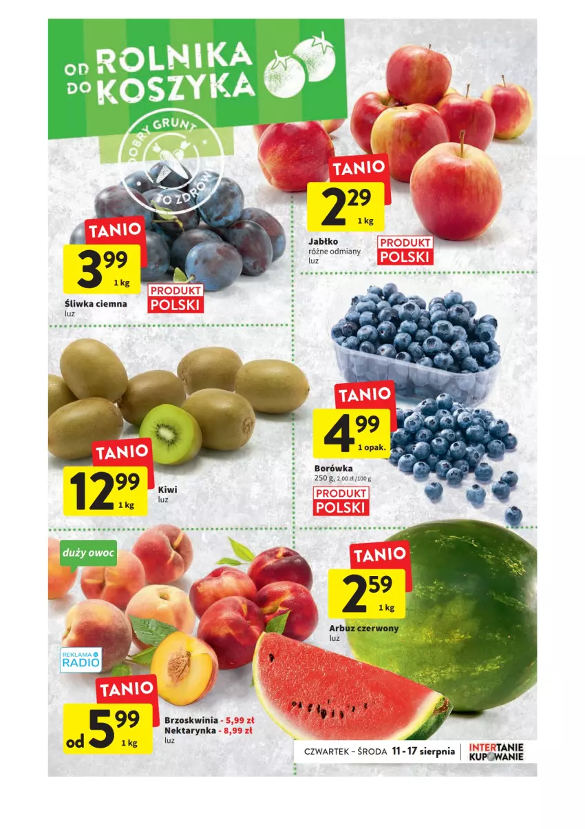 Gazetka promocyjna Intermarche - Gazetka Intermarche - ważna 11.08 do 17.08.2022 - strona 15 - produkty: Borówka, Jaja, Nektar, Nektarynka