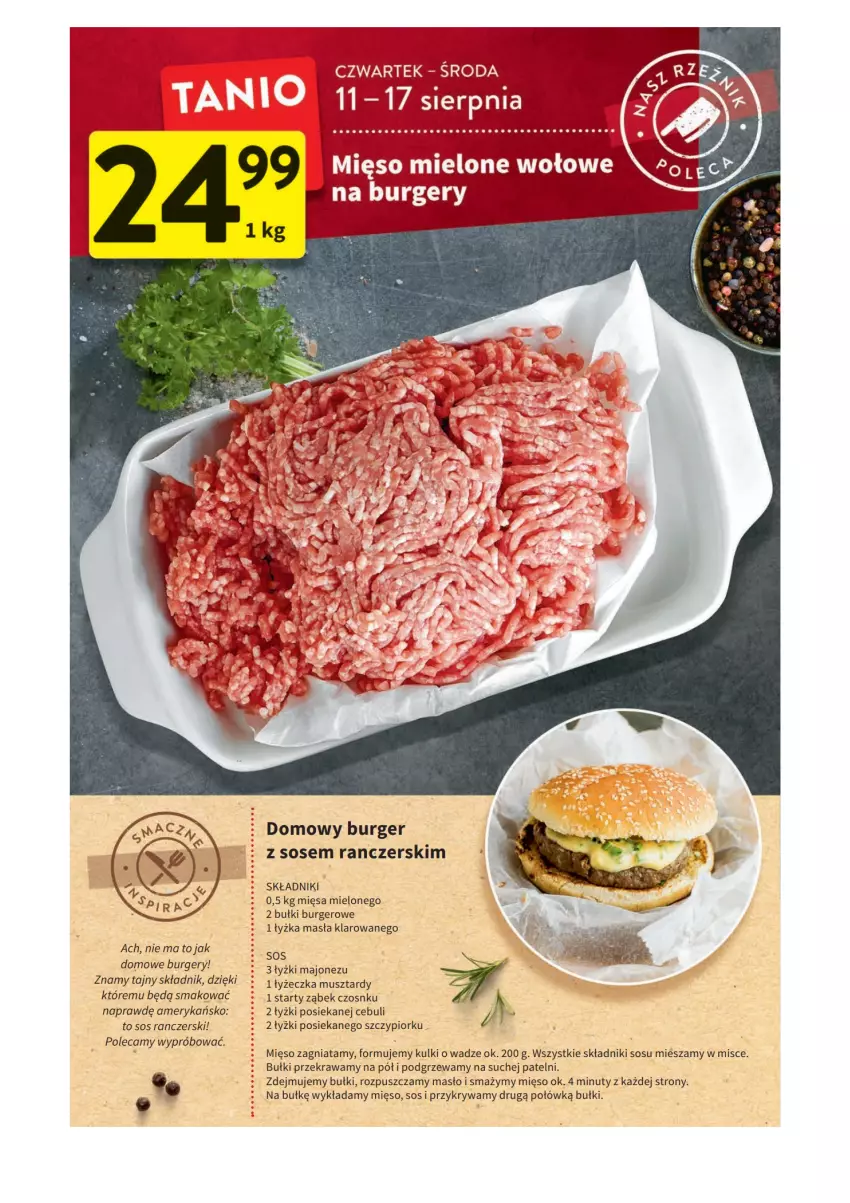 Gazetka promocyjna Intermarche - Gazetka Intermarche - ważna 11.08 do 17.08.2022 - strona 16 - produkty: Burger, Majonez, Masło, Mięso, Mus, Nuty, Sos