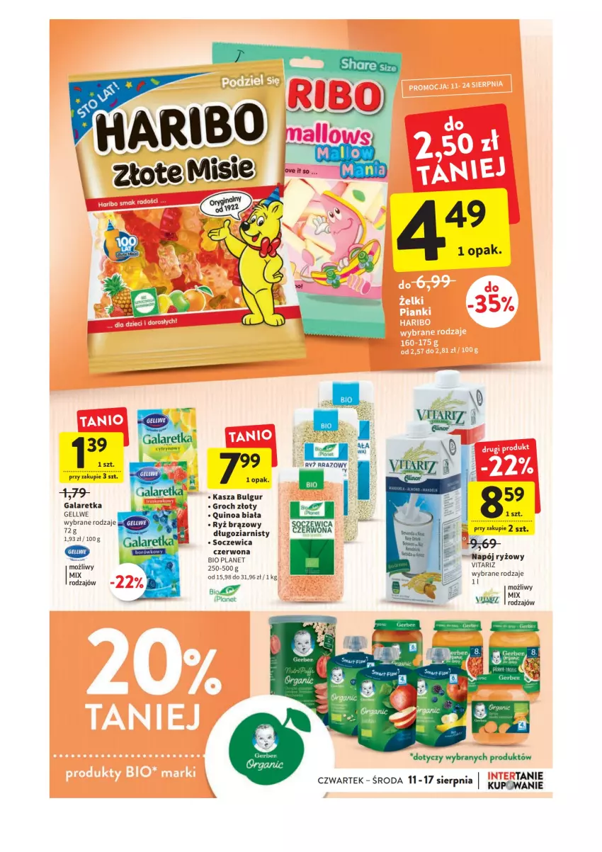 Gazetka promocyjna Intermarche - Gazetka Intermarche - ważna 11.08 do 17.08.2022 - strona 29 - produkty: Bulgur, Gala, Galaretka, Groch, Kasza, LG, Napój, Quinoa, Ryż