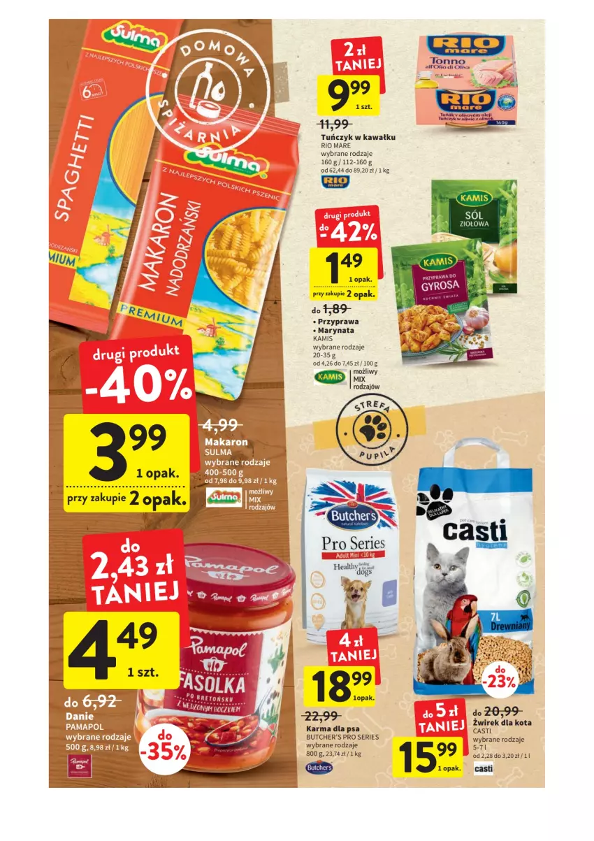 Gazetka promocyjna Intermarche - Gazetka Intermarche - ważna 11.08 do 17.08.2022 - strona 30 - produkty: Butcher's, Kamis, Kawa, Makaron, Rio Mare, Ser, Tuńczyk