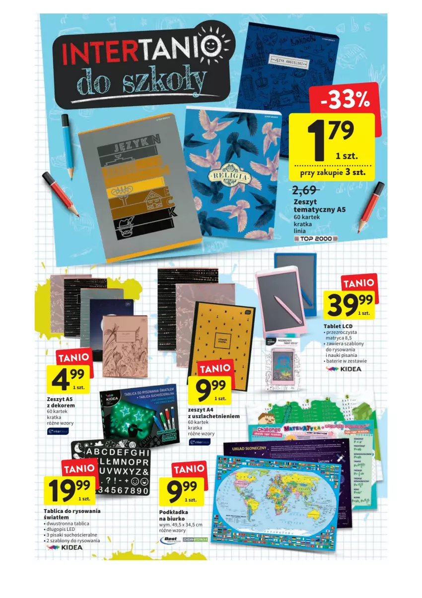 Gazetka promocyjna Intermarche - Gazetka Intermarche - ważna 11.08 do 17.08.2022 - strona 34 - produkty: Biurko, Długopis, Podkład, Podkładka, Tablet, Top