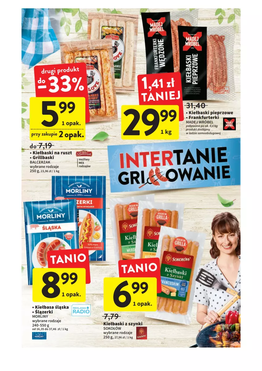 Gazetka promocyjna Intermarche - Gazetka Intermarche - ważna 11.08 do 17.08.2022 - strona 4 - produkty: Frankfurterki, Grill, Kiełbasa, Kiełbasa śląska, Kiełbaski pieprzowe, Madej Wróbel, Morliny, Pieprz, Sok, Sokołów