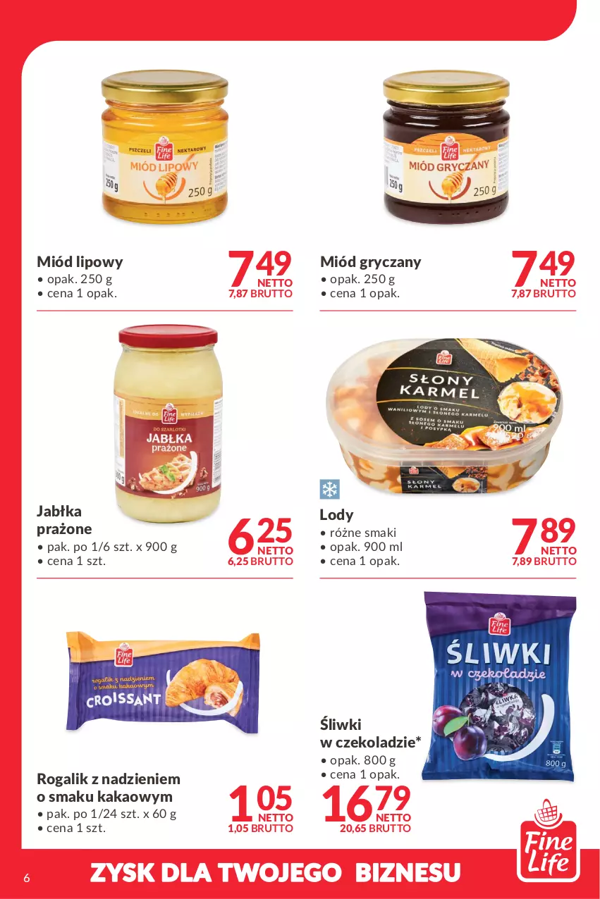 Gazetka promocyjna Makro - [Oferta specjalna] FINE LIFE - zysk dla Twojego biznesu - ważna 08.03 do 21.03.2022 - strona 6 - produkty: Gry, Jabłka, Jabłka prażone, Kakao, Lody, Miód, Rogal