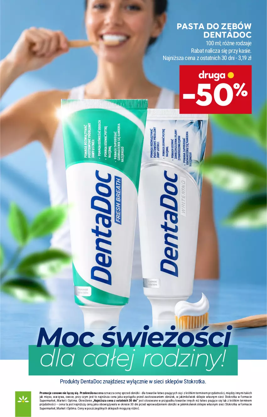 Gazetka promocyjna Stokrotka - Supermarket - ważna 18.06 do 24.06.2026 - strona 40 - produkty: Mięso, Optima, Owoce, Pasta do zębów, Warzywa