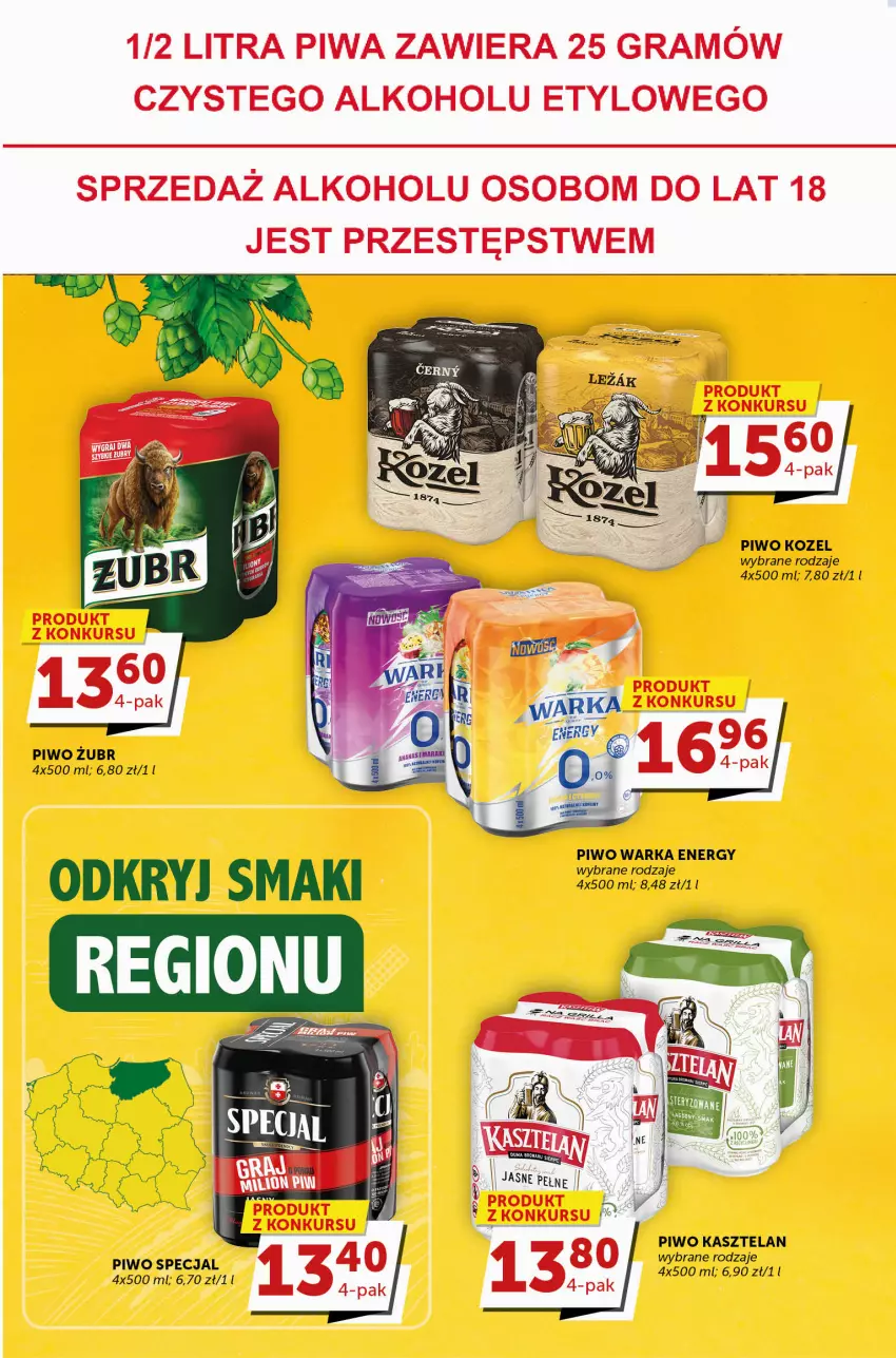 Gazetka promocyjna Groszek - ważna 15.06 do 27.06.2023 - strona 28 - produkty: Gra, Kasztelan, Kozel, Piwa, Piwo, Warka