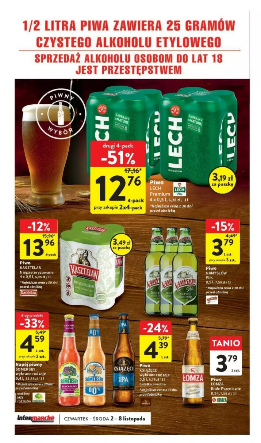 Gazetka promocyjna Intermarche - ważna 02.11 do 08.11.2023 - strona 28 - produkty: Gra, Kasztelan, Książęce, Namysłów, Piwa, Tera, Top