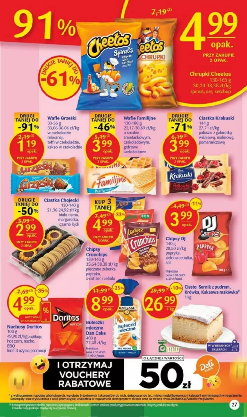 Gazetka promocyjna Delikatesy Centrum - ważna 28.09 do 08.10.2023 - strona 20 - produkty: Bułeczki, Cebula, Chipsy, Ciastka, Crunchips, Dan Cake, Fa, Gala, Kakao, Papryka, Piec, Ser, Sól