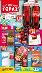 Gazetka promocyjna Topaz - Gazetka - Gazetka - ważna od 09.03 do 09.03.2022 - strona 1 - produkty: Top, Sok, Gin, Szynka wieprzowa, Cukier, Coca-Cola, Szynka, Vizir, Jacobs, Waga, Napój