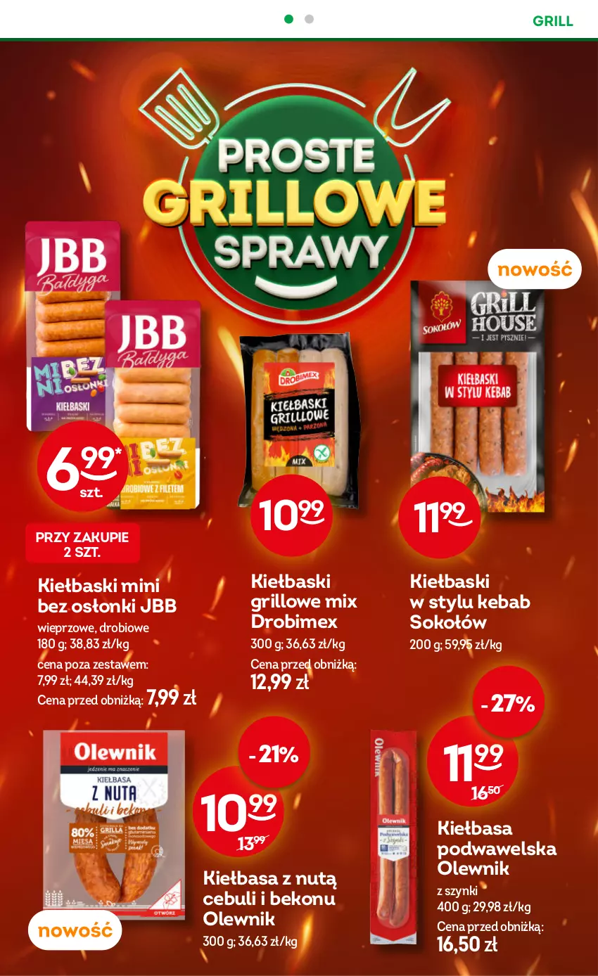 Gazetka promocyjna Żabka - ważna 07.05 do 20.05.2025 - strona 10 - produkty: Beko, Drobimex, Grill, Kebab, Kiełbasa, Kiełbasa podwawelska, Olewnik, Sok, Sokołów, Wawel