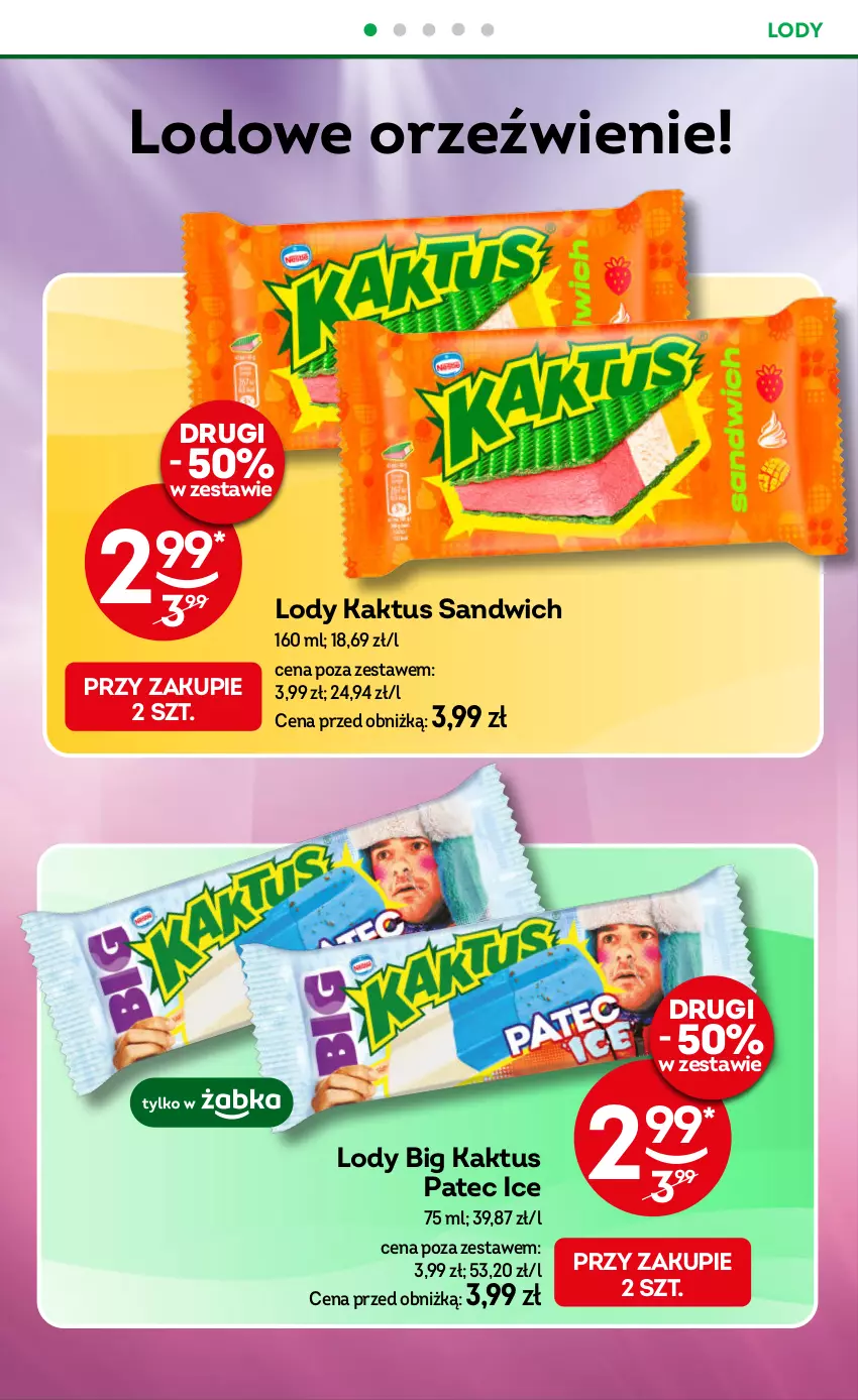 Gazetka promocyjna Żabka - ważna 07.05 do 20.05.2025 - strona 26 - produkty: Kaktus, Lody