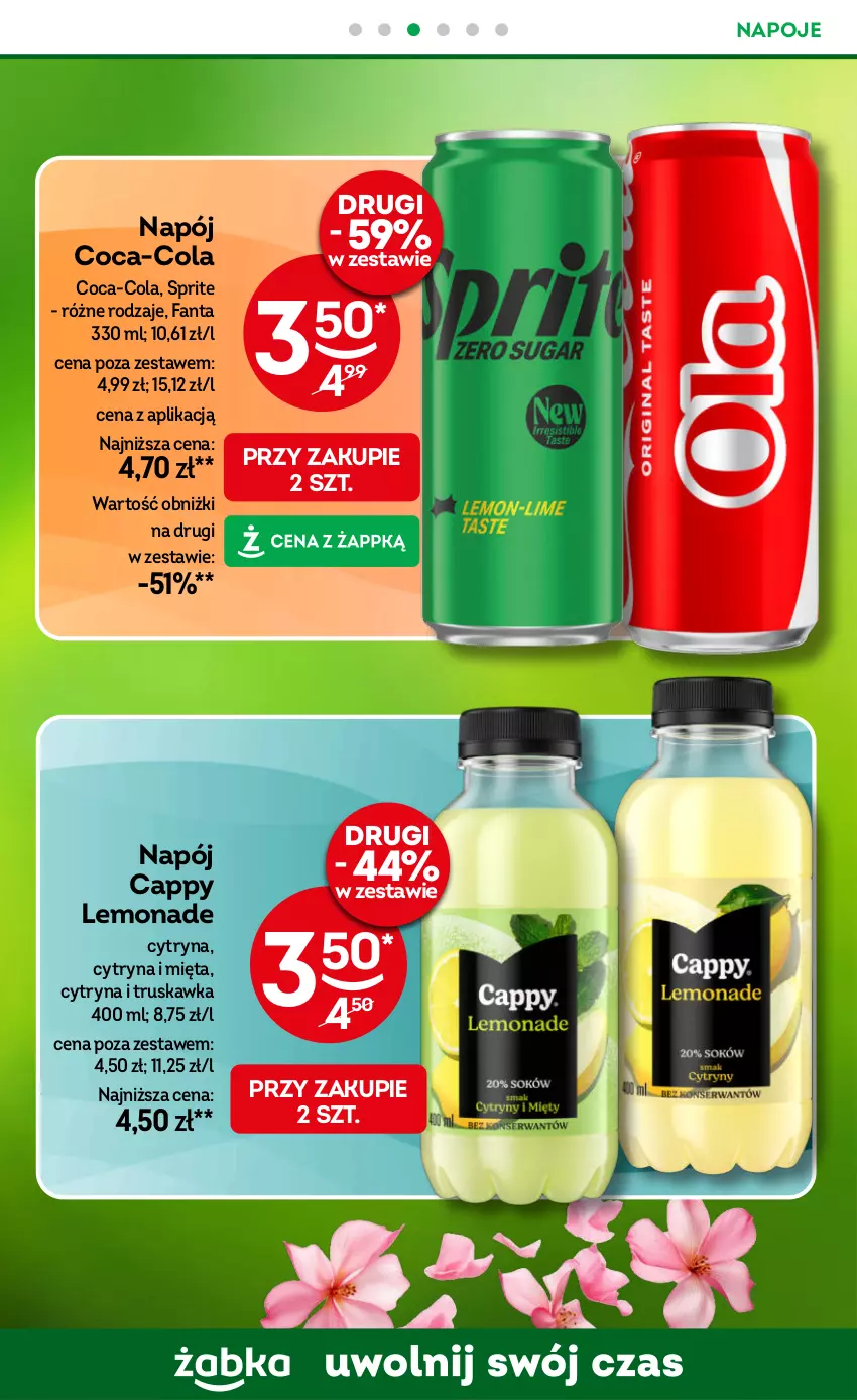 Gazetka promocyjna Żabka - ważna 07.05 do 20.05.2025 - strona 36 - produkty: Cappy, Coca-Cola, Fa, Fanta, Mięta, Napój, Napoje, Sprite