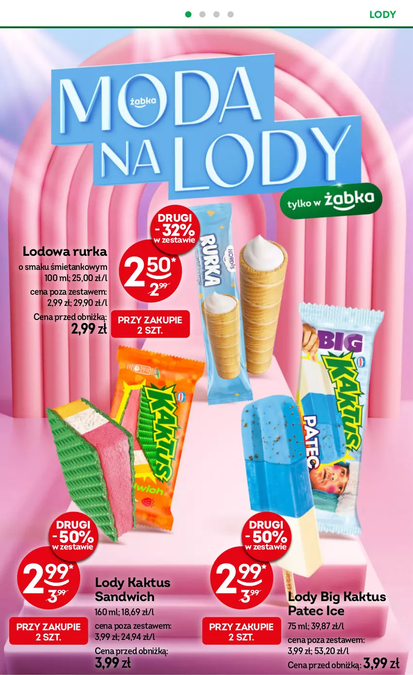 Gazetka promocyjna Żabka - ważna 07.05 do 20.05.2025 - strona 4 - produkty: Kaktus, Lody