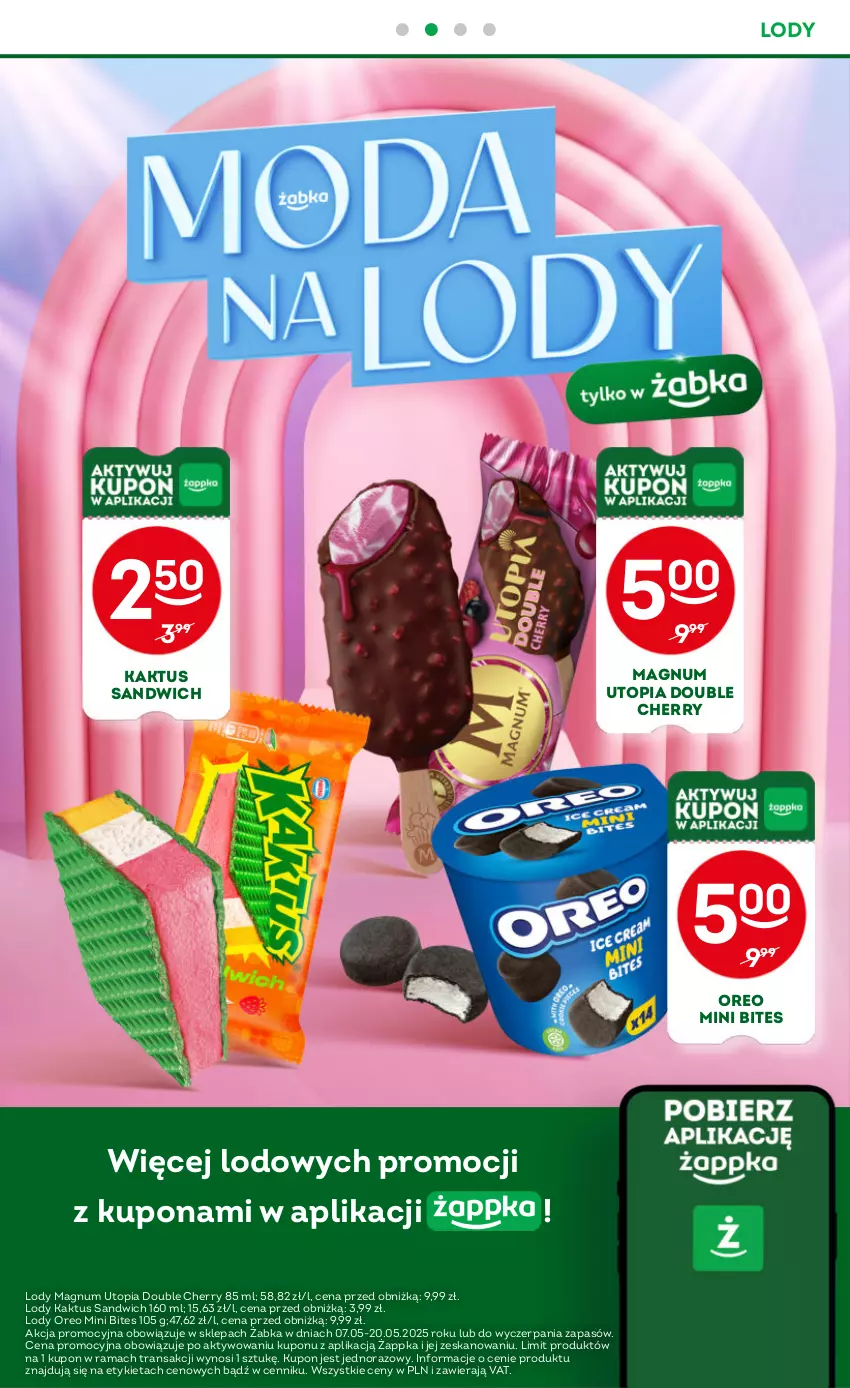 Gazetka promocyjna Żabka - ważna 07.05 do 20.05.2025 - strona 5 - produkty: Kaktus, Lody, Oreo, Rama, Top, Tran