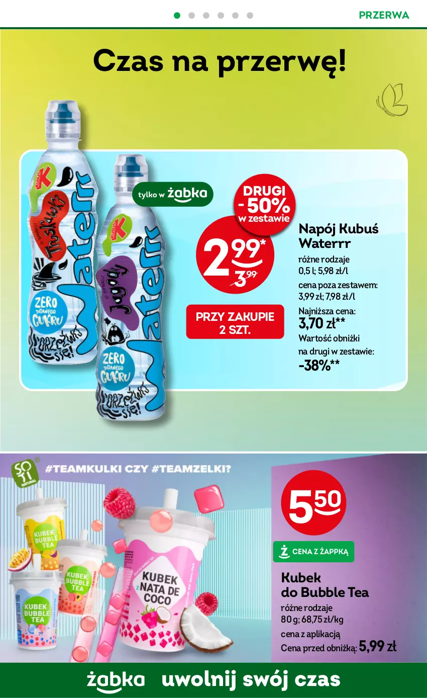 Gazetka promocyjna Żabka - ważna 07.05 do 20.05.2025 - strona 62 - produkty: Kubek, Kubuś, Kubuś Waterrr, Napój