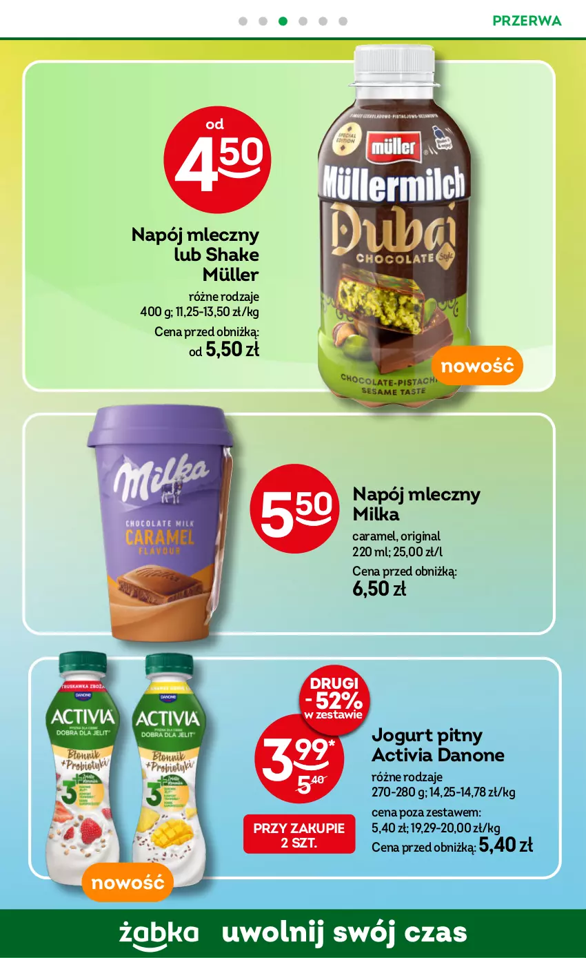 Gazetka promocyjna Żabka - ważna 07.05 do 20.05.2025 - strona 64 - produkty: Activia, Danone, Gin, Jogurt, Jogurt pitny, Milka, Müller, Napój, Napój mleczny