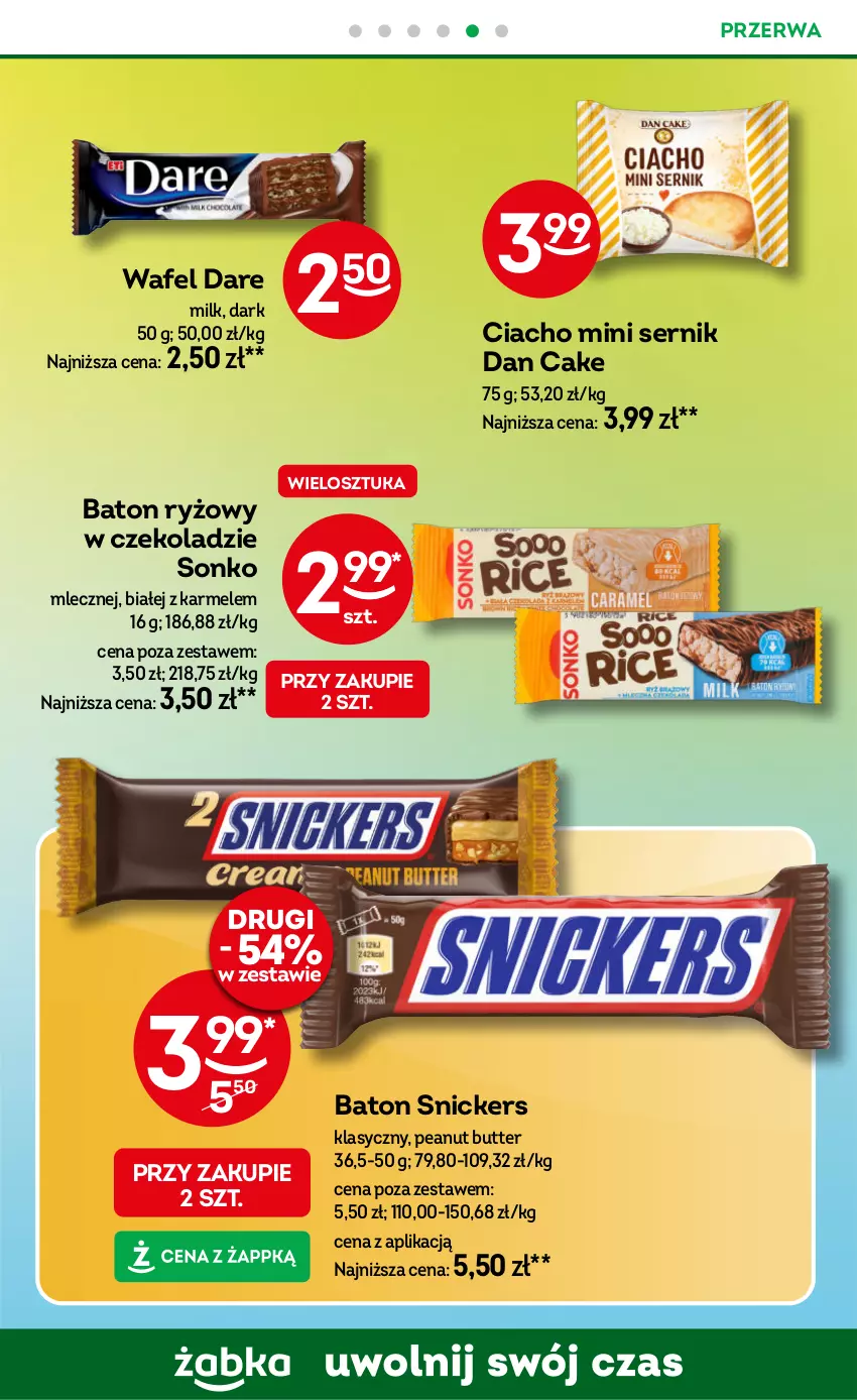 Gazetka promocyjna Żabka - ważna 07.05 do 20.05.2025 - strona 66 - produkty: Baton, Dan Cake, Ryż, Ser, Snickers, Sonko