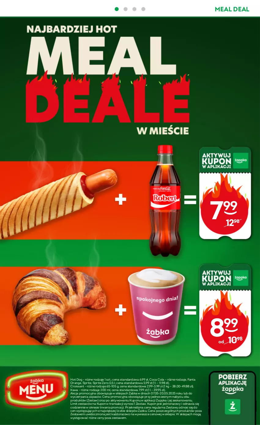 Gazetka promocyjna Żabka - ważna 07.05 do 20.05.2025 - strona 74 - produkty: Croissant, Fa, Fanta, Hot dog, Kawa, Sprite, Tran
