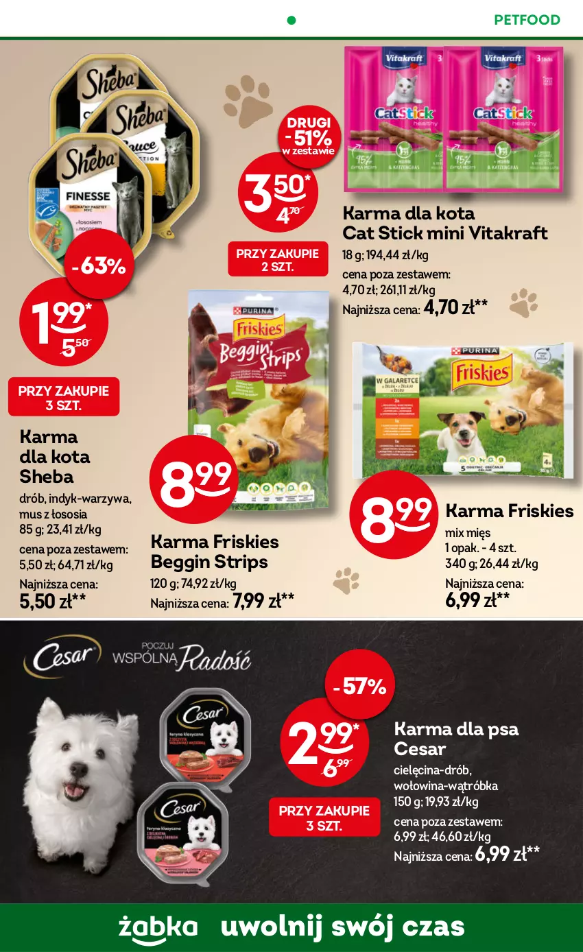 Gazetka promocyjna Żabka - ważna 07.05 do 20.05.2025 - strona 89 - produkty: Drób, Friskies, Gin, Mus, Sheba, Sos, Vitakraft, Warzywa, Wołowina