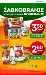 Gazetka promocyjna Żabka - Gazetka - ważna od 20.05 do 20.05.2025 - strona 52 - produkty: Ser topiony, Polędwica, Parówki sokoliki, Top, Sok, Ser, Sokołów, Parówki, Parówki z szynki, Chleb wieloziarnisty, Tran, Tarczyński, Serek, Hochland, Kabanos, Chleb, Gouda, Olewnik, Almette, Mleko