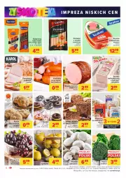 Gazetka promocyjna Carrefour - Gazetka Market Zyskoteka - Gazetka - ważna od 17.10 do 17.10.2021 - strona 6 - produkty: Piec, Polędwica, Krakus, Sok, Ser, Por, Drobimex, Sokołów, Parówki, Parówki z szynki, Cytryny, Szynka, Tarczyński, Winogrona, Sport, Popcorn, Kabanos, Chleb, Szynka delikatesowa, Donut, Wino, Kiełbasa, Bułka, Helio, Fa