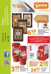 Gazetka promocyjna Gama - Gazetka Gama - Gazetka - ważna od 16.08 do 16.08.2021 - strona 1 - produkty: Piwa, Piwo, Piec, Ketchup, Gra, O nas, Kiełbaski białe, Pudliszki, Grill, Fa
