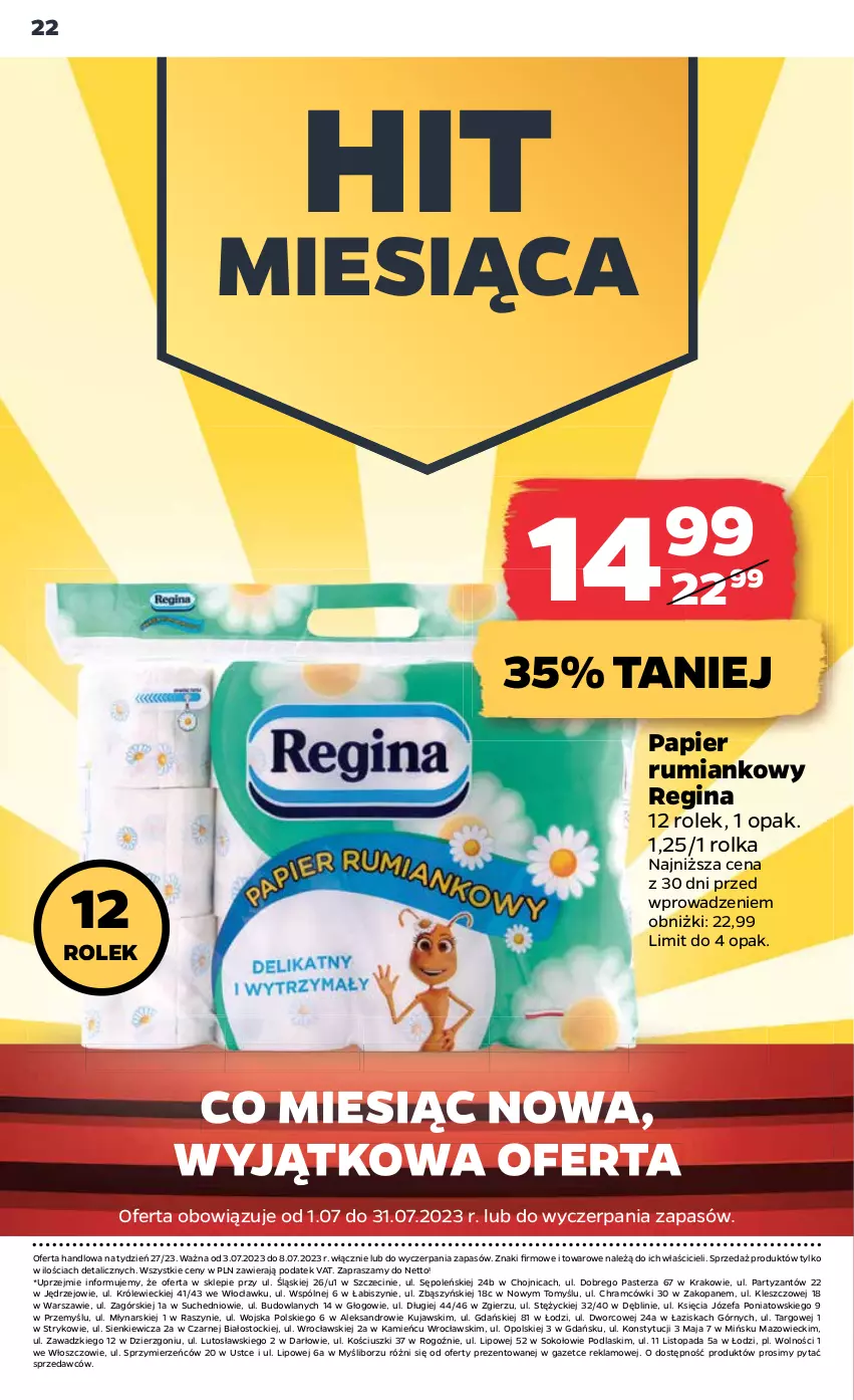 Gazetka promocyjna Netto - Artykuły spożywcze - ważna 03.07 do 08.07.2023 - strona 22 - produkty: Fa, Gin, Kujawski, Papier, Podlaski, Rum, Sok, Stock, Top