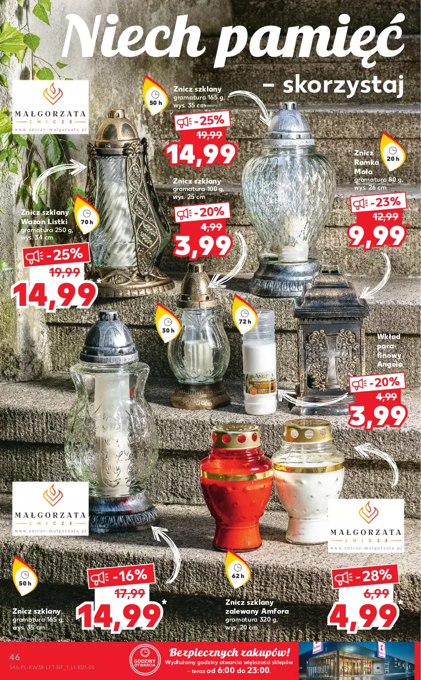 Gazetka promocyjna Kaufland - OFERTA TYGODNIA - ważna 23.09 do 29.09.2021 - strona 46 - produkty: Gra, Piec, Rama, Ramka, Tera, Wazon, Znicz