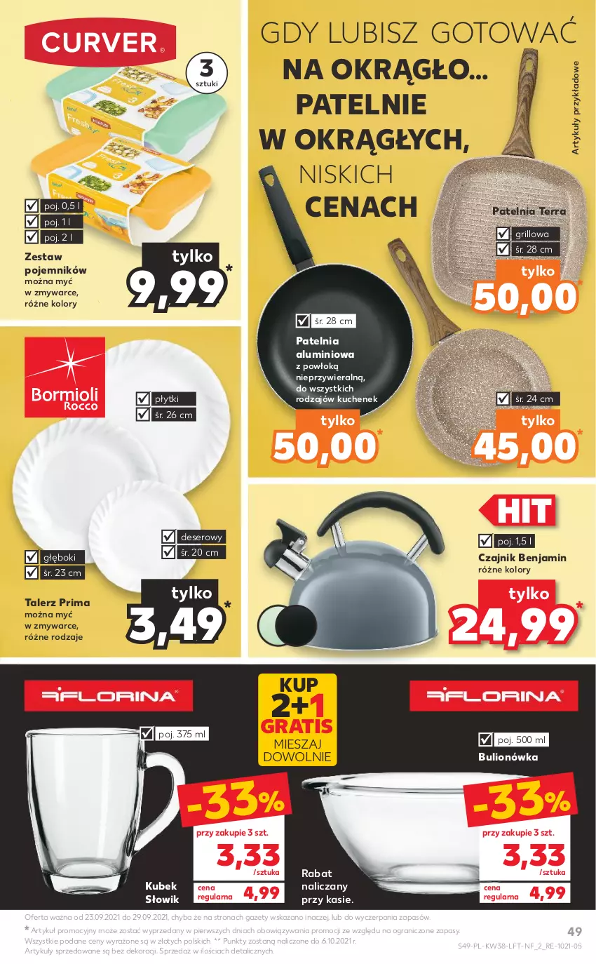 Gazetka promocyjna Kaufland - OFERTA TYGODNIA - ważna 23.09 do 29.09.2021 - strona 49 - produkty: Bulion, Czajnik, Deser, Gra, Grill, Kubek, Lion, Patelnia, Pojemnik, Prima, Ser, Talerz