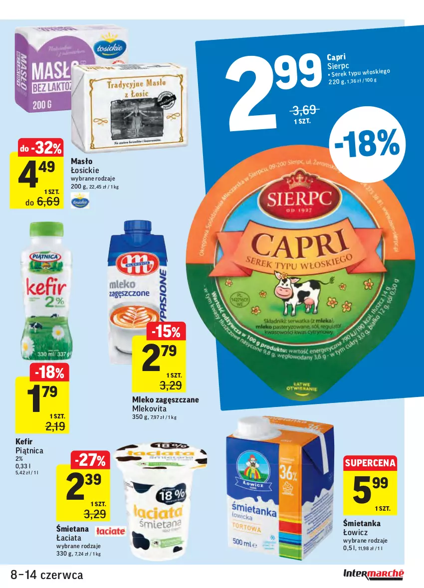 Gazetka promocyjna Intermarche - ważna 08.06 do 13.06.2021 - strona 27 - produkty: Kefir, Masło, Mleko, Mlekovita, Piątnica