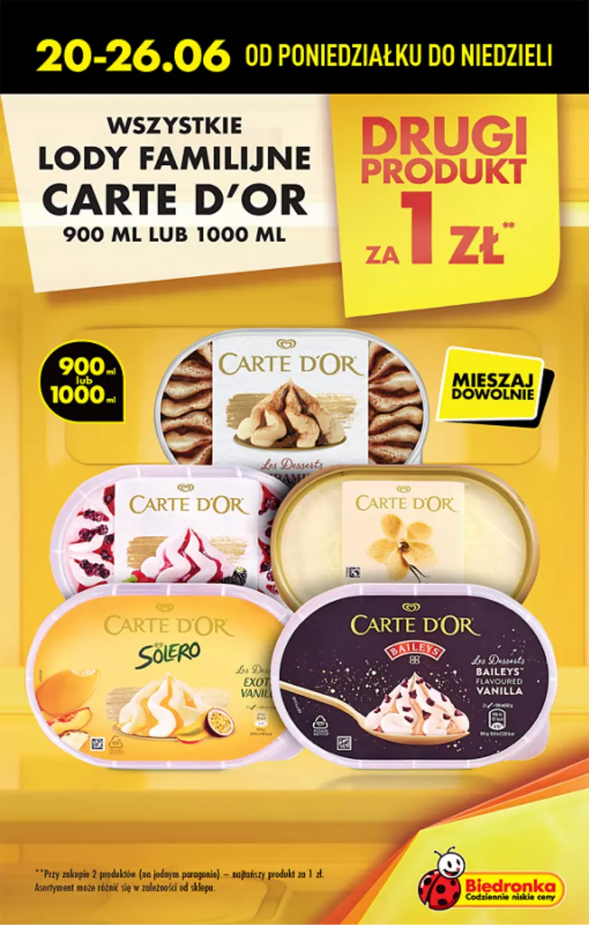 Gazetka promocyjna Biedronka - ważna 20.06 do 26.06.2022 - strona 5 - produkty: Carte d'Or, Fa, Lody, Por