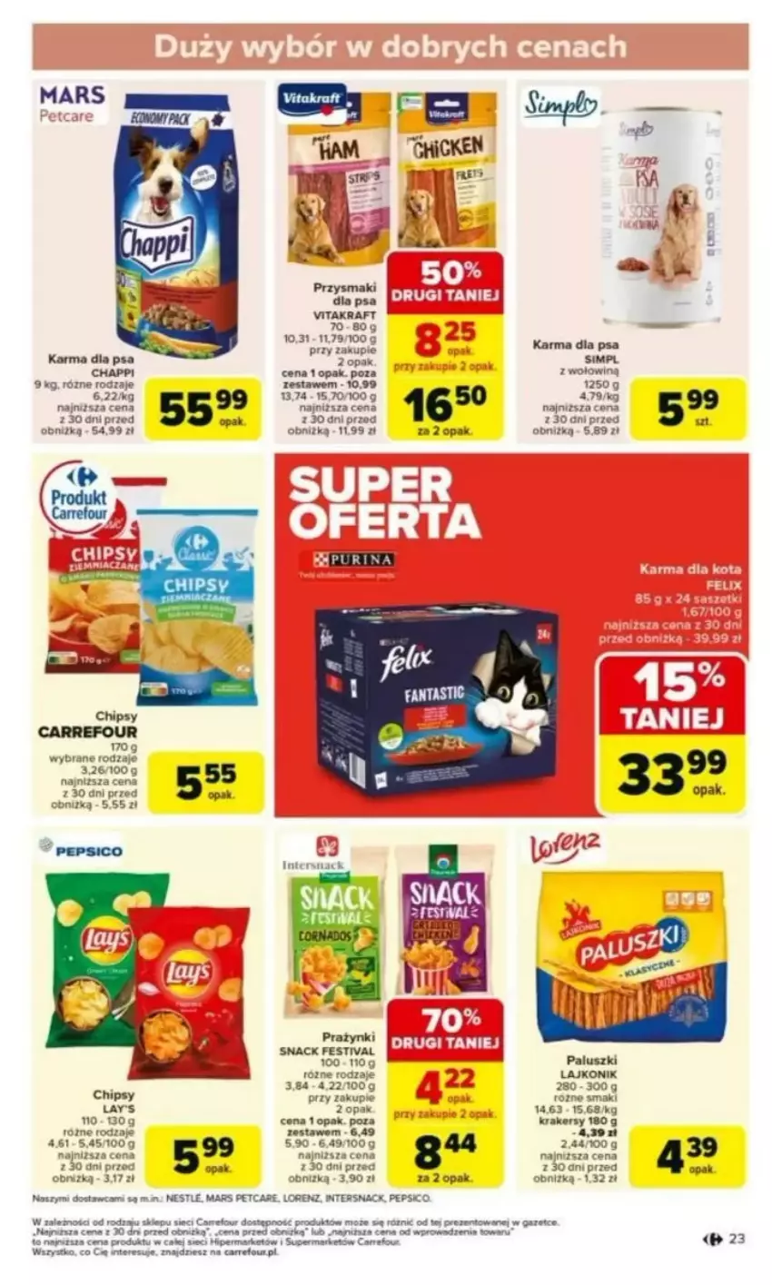 Gazetka promocyjna Carrefour - ważna 03.03 do 08.03.2025 - strona 18 - produkty: Chappi, Chipsy, Fa, Fanta, HP, Lajkonik, Lorenz, Mars, Por, Przysmaki, Vitakraft