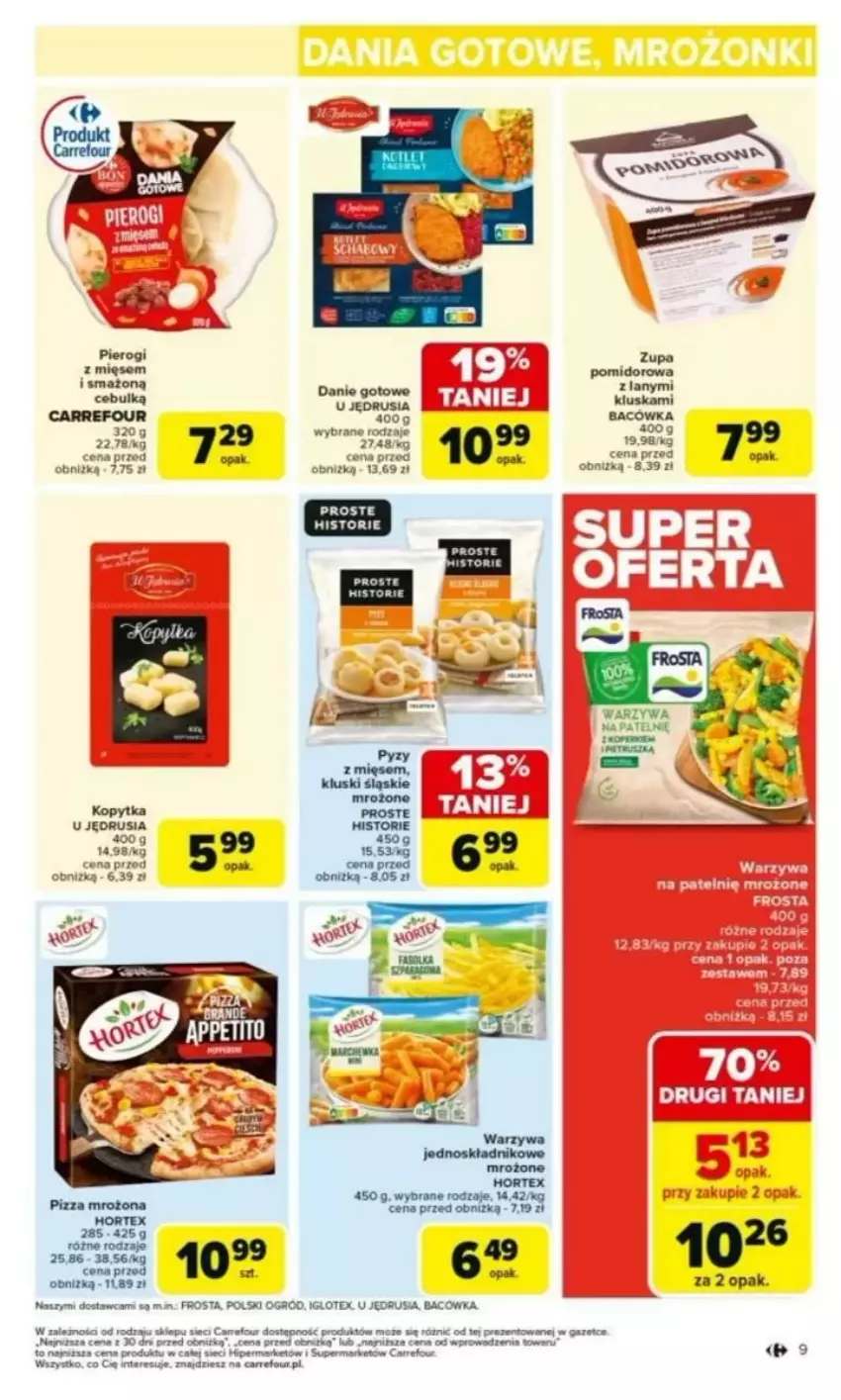 Gazetka promocyjna Carrefour - ważna 03.03 do 08.03.2025 - strona 3 - produkty: Frosta, Hortex, HP, Kopytka, Pierogi, Warzywa, Zupa