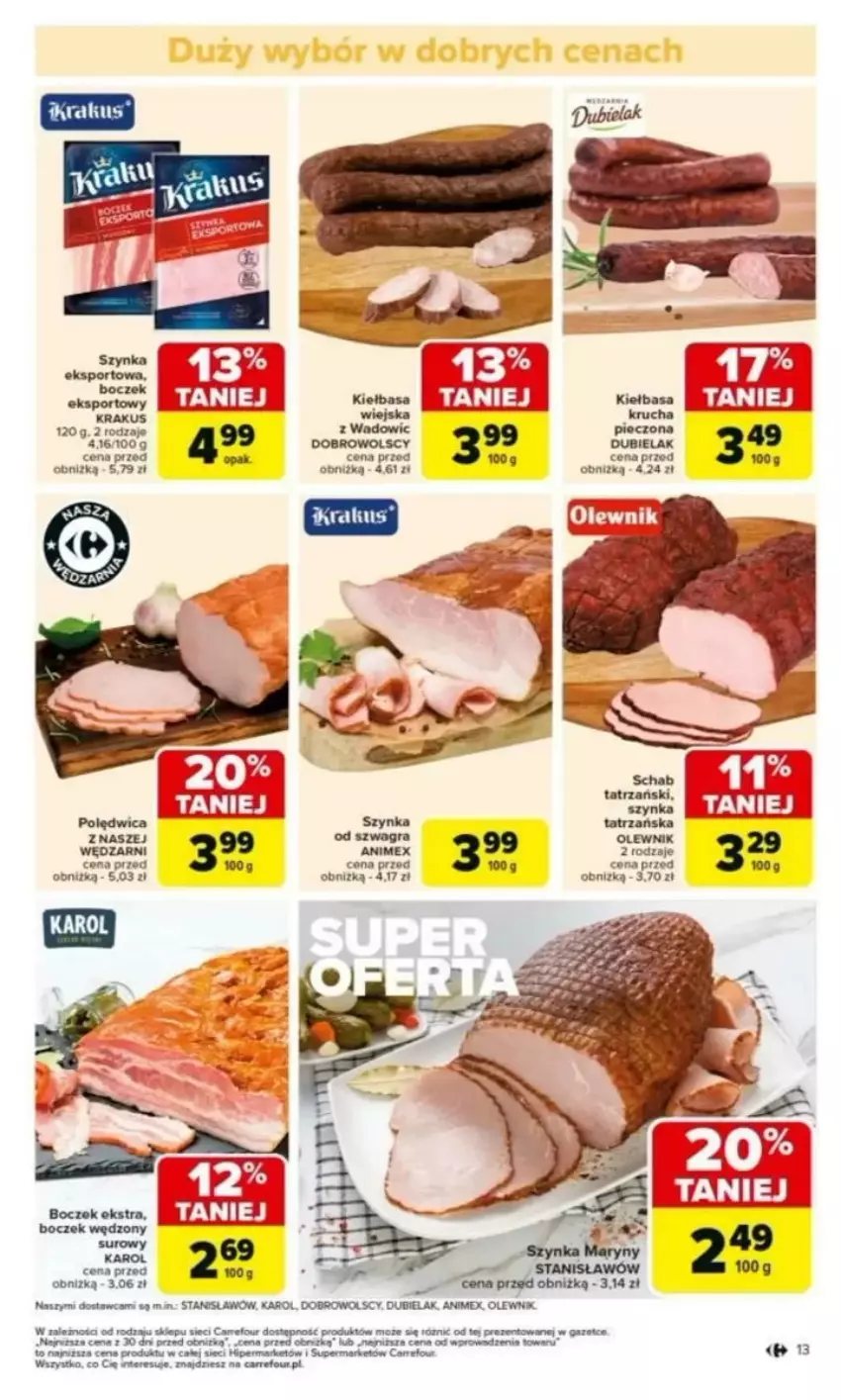 Gazetka promocyjna Carrefour - ważna 03.03 do 08.03.2025 - strona 7 - produkty: Gra, Kiełbasa, Krakus, Mexx, Olewnik, Piec, Polędwica, Szynka