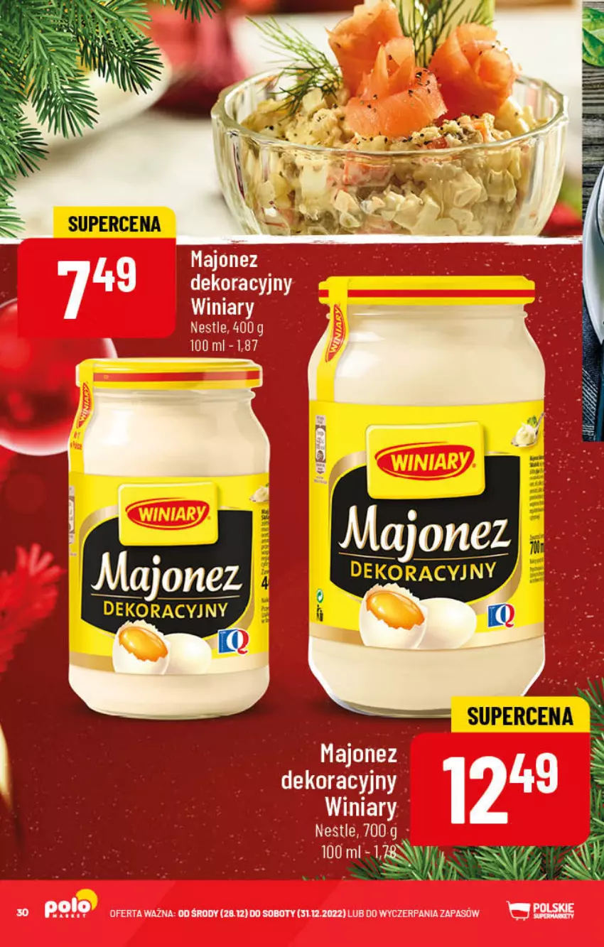 Gazetka promocyjna PoloMarket - Gazetka pomocyjna - ważna 28.12 do 31.12.2022 - strona 30 - produkty: Majonez, Winiary