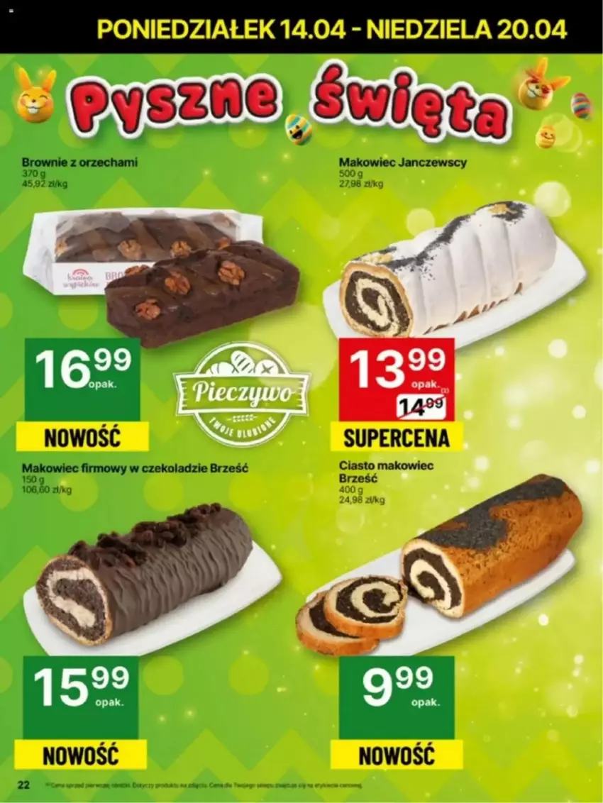 Gazetka promocyjna Delikatesy Centrum - ważna 14.04 do 20.04.2025 - strona 15 - produkty: Brownie, Makowiec