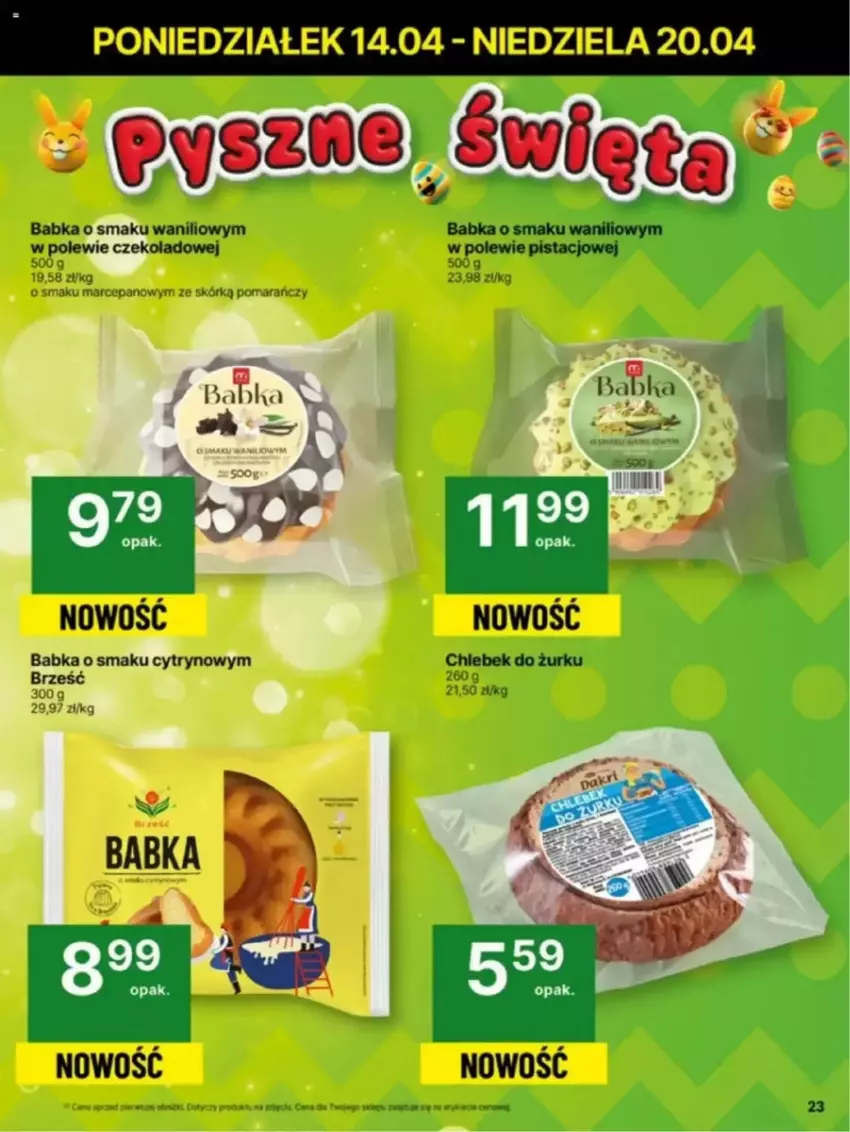 Gazetka promocyjna Delikatesy Centrum - ważna 14.04 do 20.04.2025 - strona 16 - produkty: Babka, Chleb
