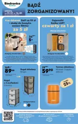 Gazetka promocyjna Biedronka - Gazetka - ważna od 13.01 do 13.01.2024 - strona 32 - produkty: Dzbanek, Termos, Kosz, Pojemnik, Regał