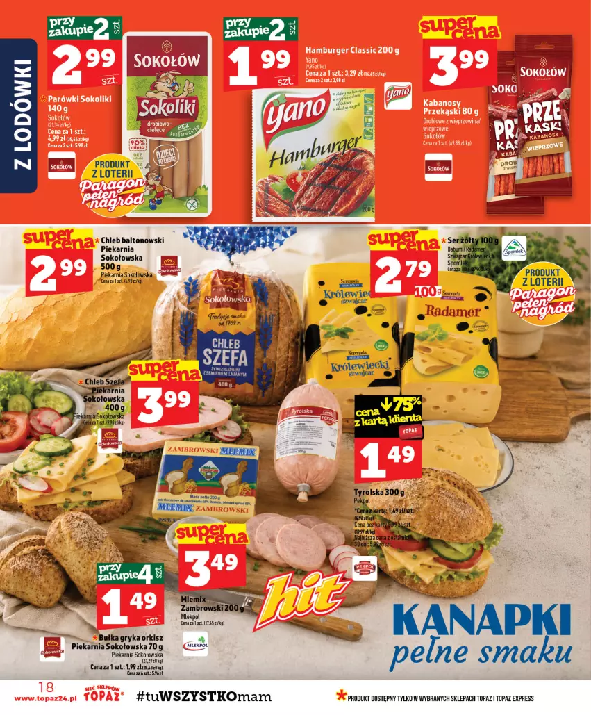 Gazetka promocyjna Topaz - Gazetka - ważna 20.08 do 26.08.2026 - strona 18 - produkty: Chleb, Gry, Sok, Top